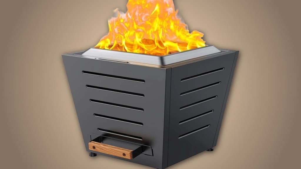 25" Smokeless Stainless Steel Wood Burning Fire Pit