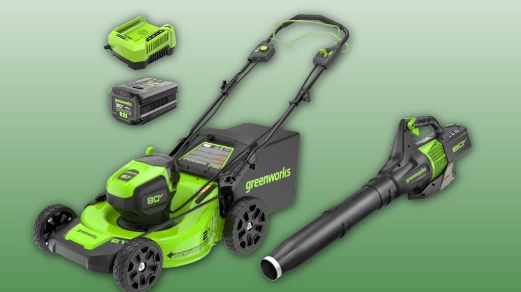 Greenworks 80V 21" Cordless Lawn Mower & Leaf Blower