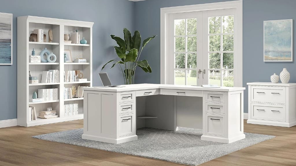 Martin Furniture Wood Modern Home Office - White
