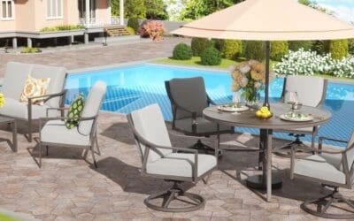 Natural Expressions Swivel Chair Patio Dining Set