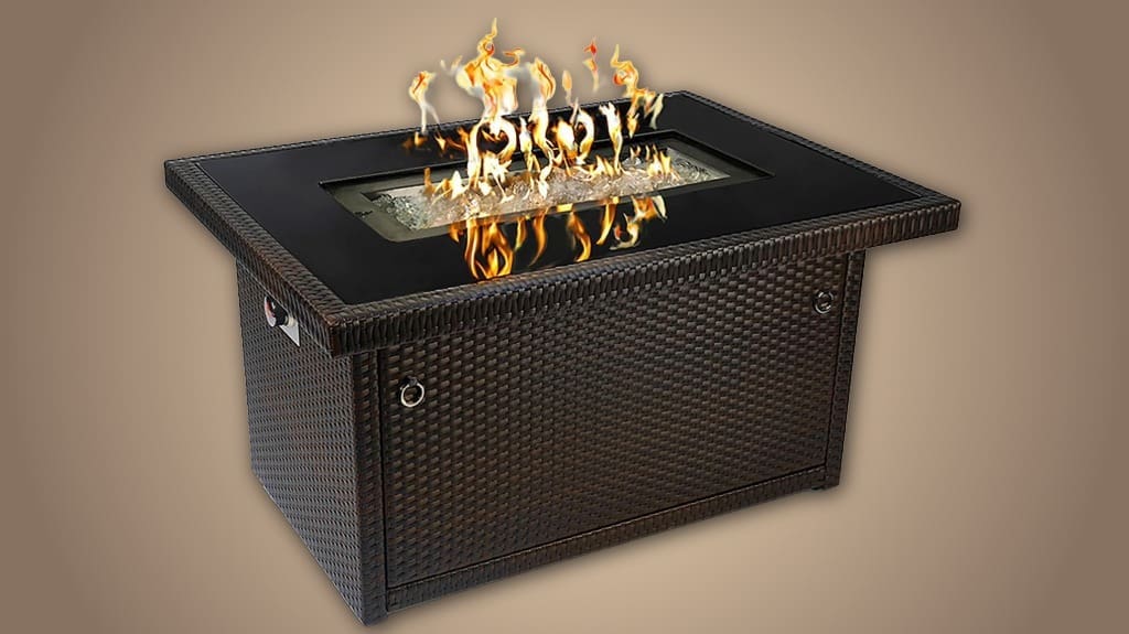 Outland Living Series 403 Patio Fire Table - Outdoor Propane Gas Fire Pit Table - Espresso Brown