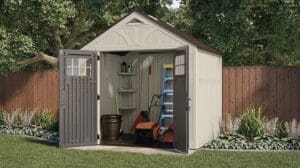Suncast Tremont Durable Heavy-Duty Lawn Storage Shed