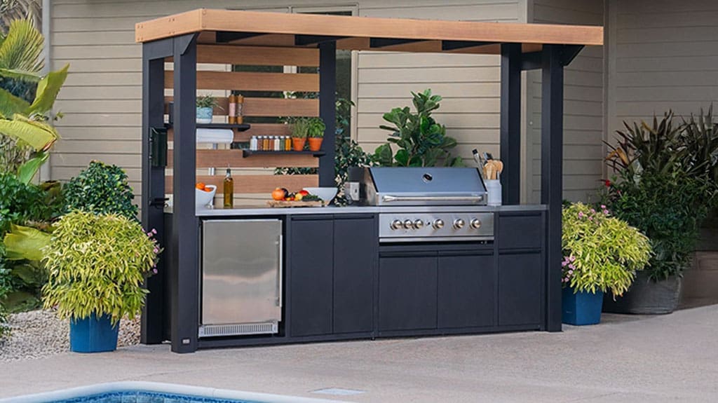 Backyard Discovery Fusion Flame Turn-Key Outdoor Kitchen with 38-inch Stainless Steel 5-burner Grill Island for Your Patio Gatherings Backyard Discovery Fusion Flame Turn-Key Outdoor Kitchen with 38-inch Stainless Steel 5-burner Grill Island for Your Patio Gatherings
