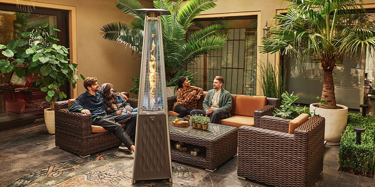 EAST OAK Pyramid Patio Heater – 48000 BTU Propane Outdoor Patio Heater EAST OAK Pyramid Patio Heater - 48000 BTU Propane Outdoor Patio Heater