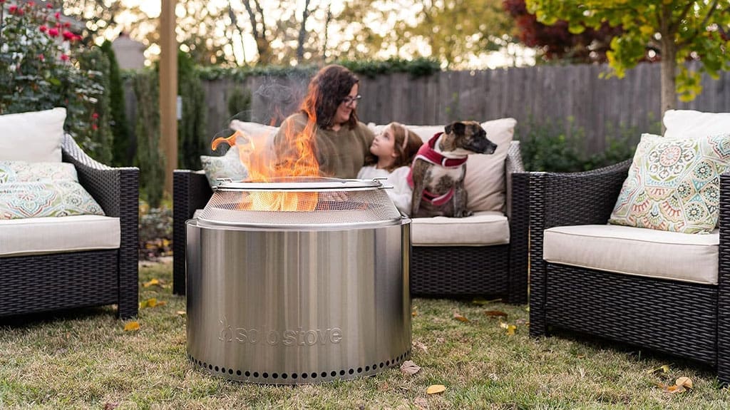 Solo Stove Yukon Smokeless Fire Pit - Portable Stainless Steel Wood Burning FirePit