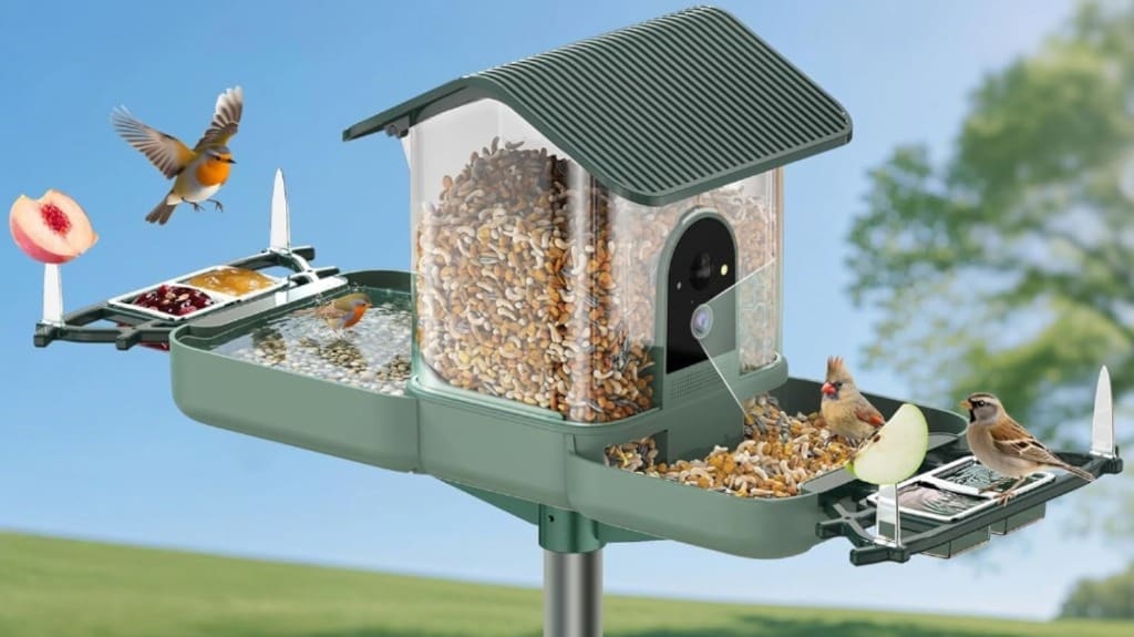 KUIKEO Dual-Lens Bird Feeder with Camera