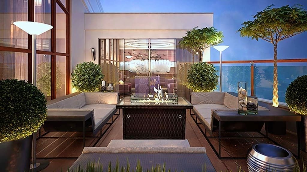 Outland Living Series 403 Patio Fire Table - Outdoor Propane FirePit Table - Espresso Brown