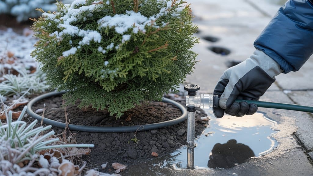 deep slow soak evergreen roots
