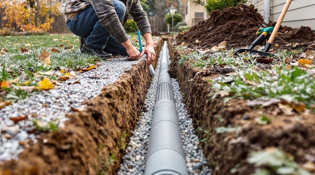 winter french drain planning