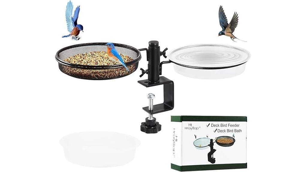 adjustable sturdy squirrel resistant deck feeder