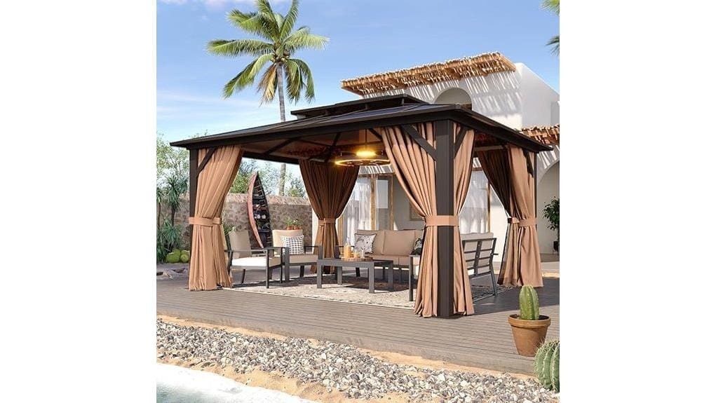 aoxun 12x10 hardtop gazebo