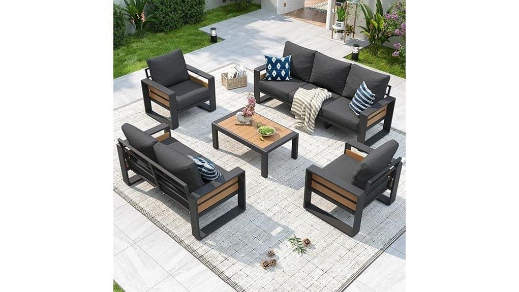 aoxun aluminum patio set