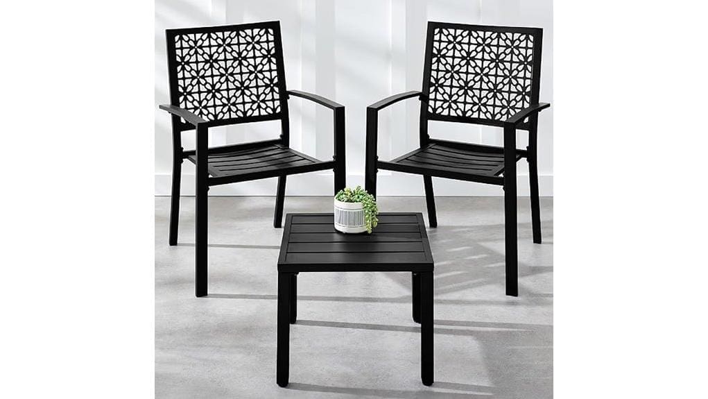 compact 3 piece bistro set
