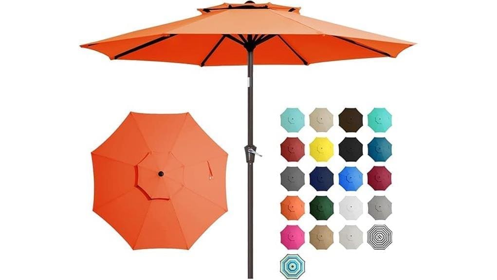 compact 9 foot two tier umbrella