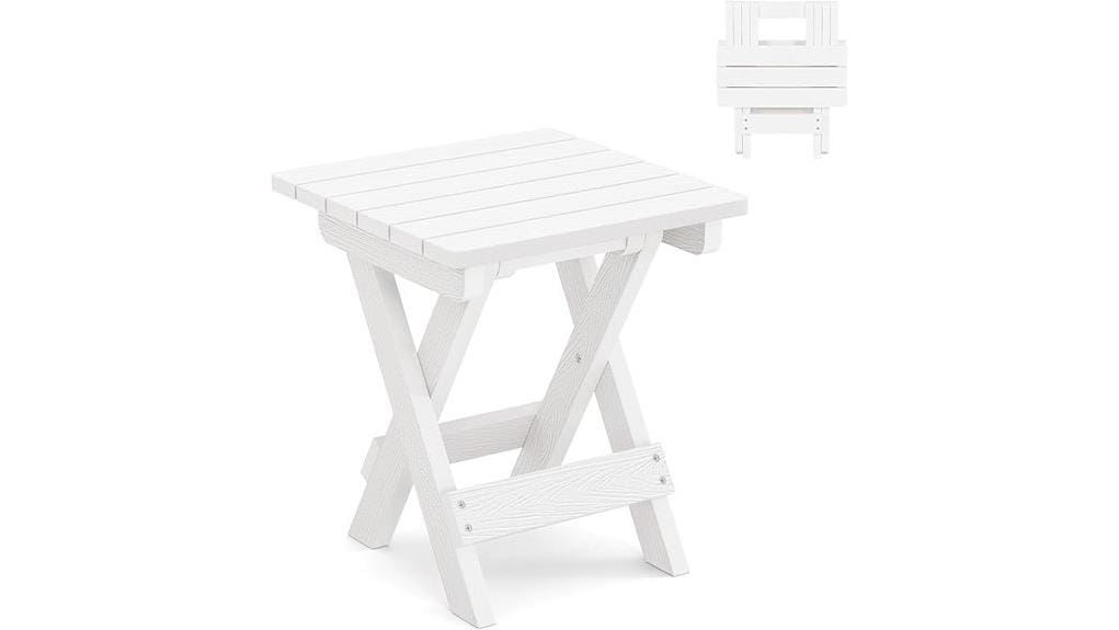 compact portable folding side table