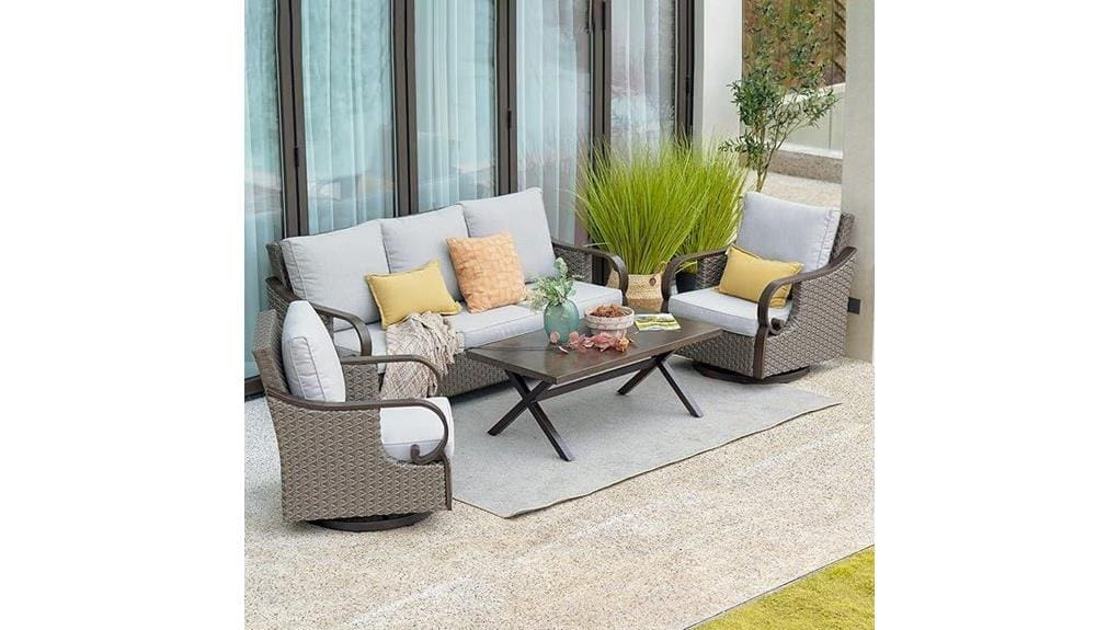 cozy weather resistant wicker seating