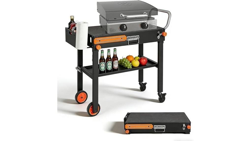 heavy duty foldable grill cart