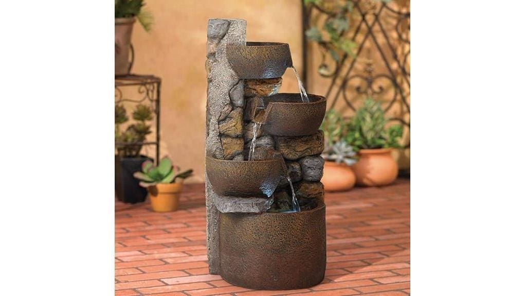 large rustic 29 urn fountain