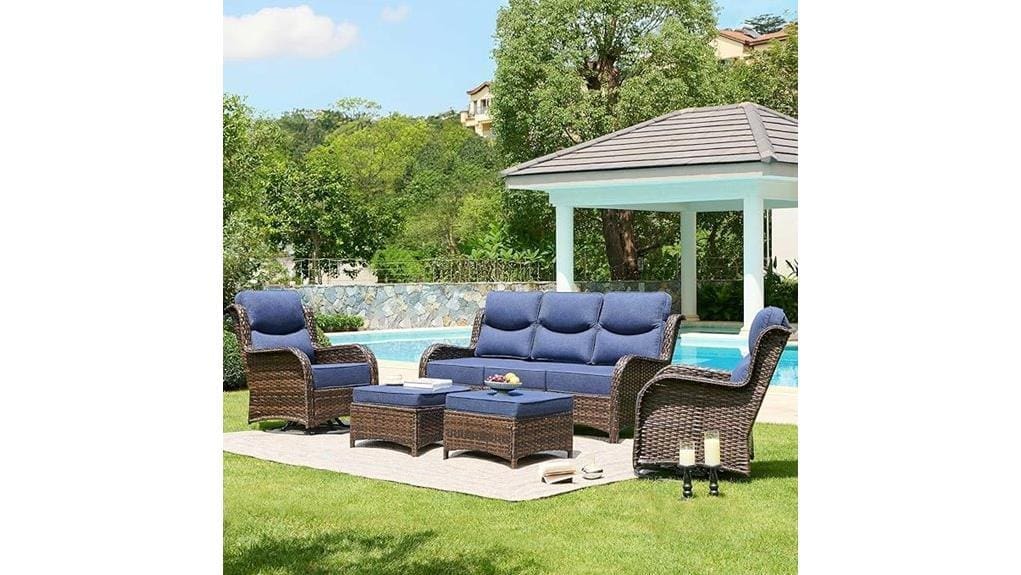 luxury high back patio set