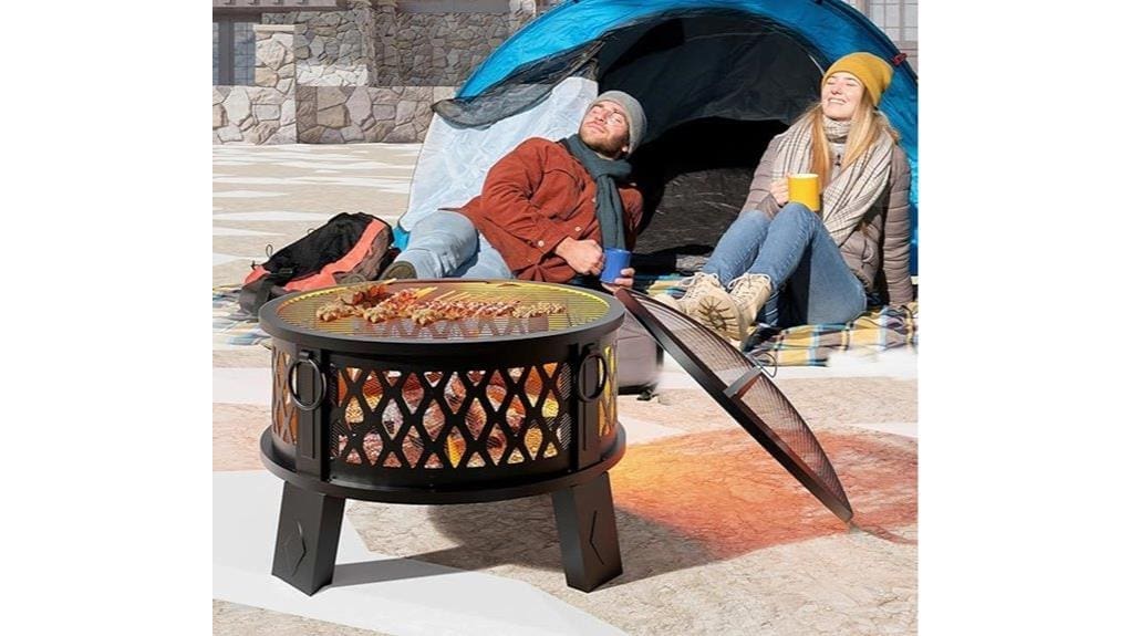 mid sized steel outdoor firepit
