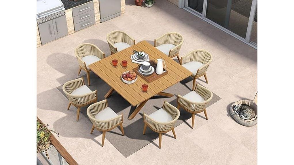 modular purple outdoor dining