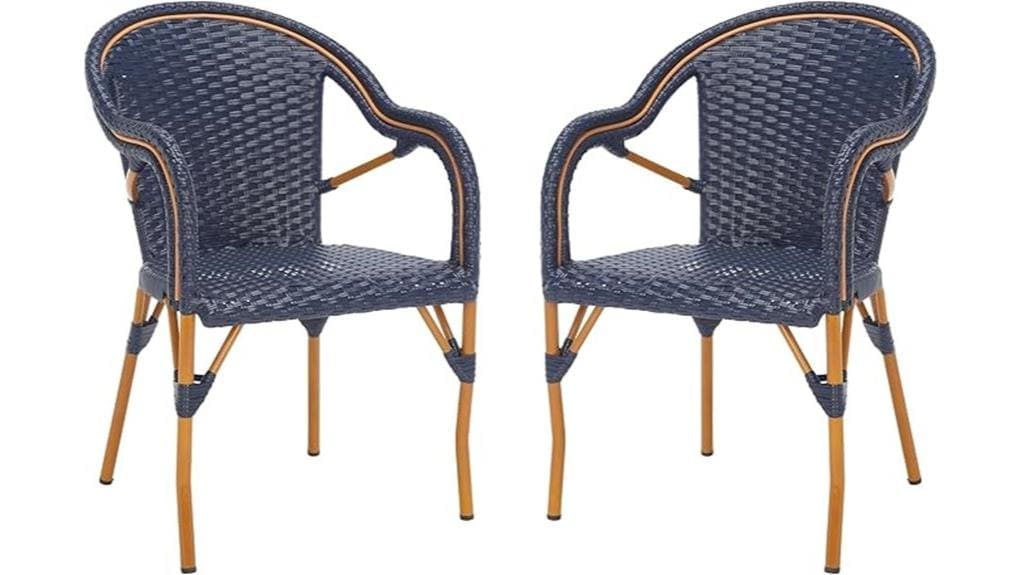 navy california bistro armchair