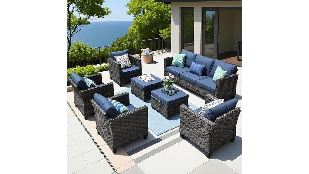 outdoor rattan dining set