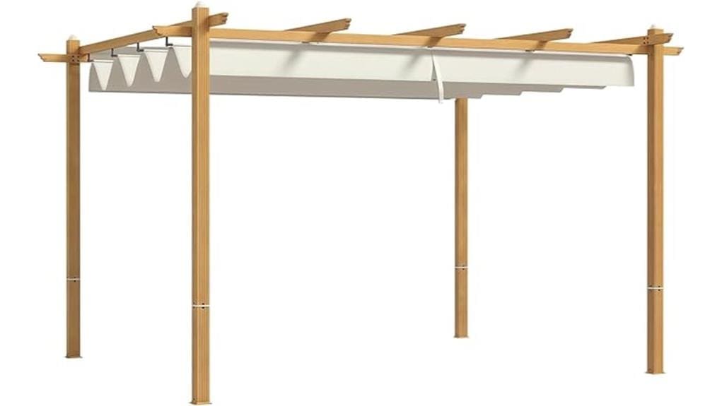 outsunny 10x13 retractable pergola