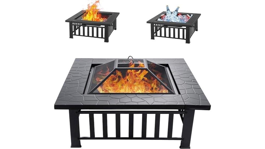 portable backyard stainless steel firepit