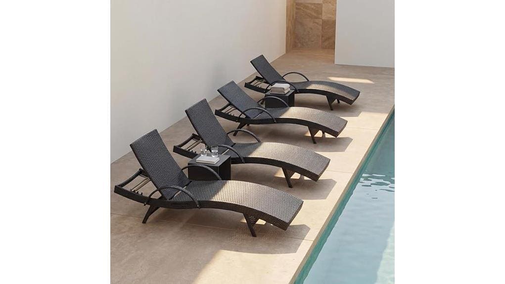 set of four loungers