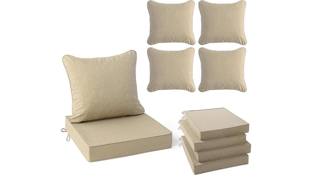 set of four outdoor cushions