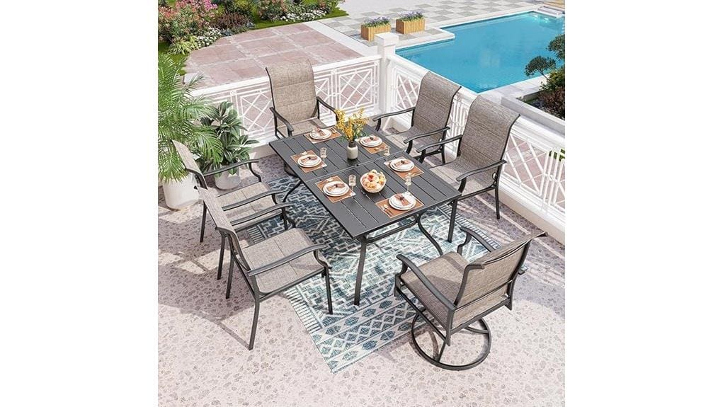 seven piece outdoor dining set seven piece outdoor dining set
