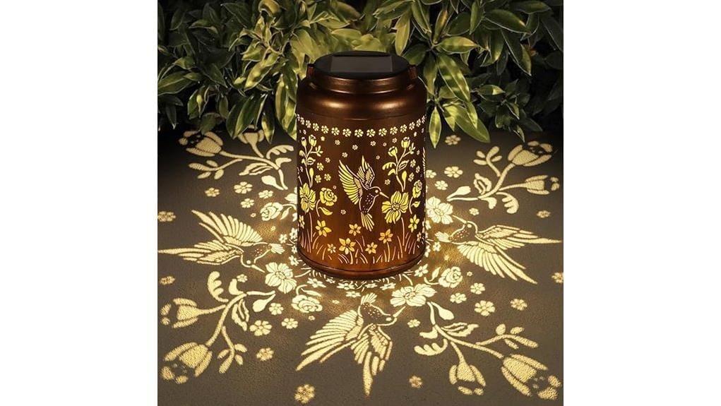 solar hummingbird outdoor lanterns