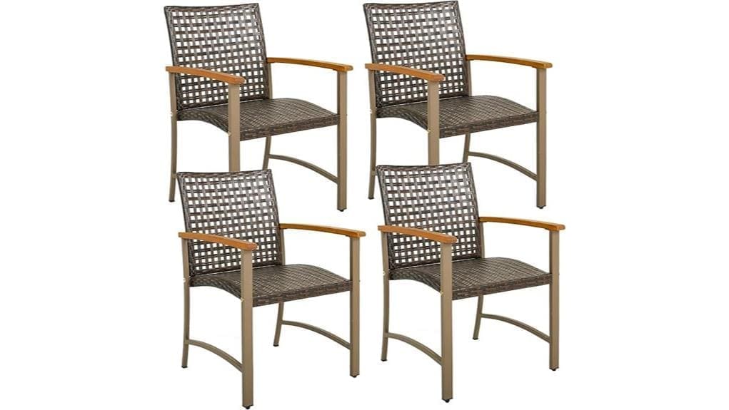 tangkula four chair patio set
