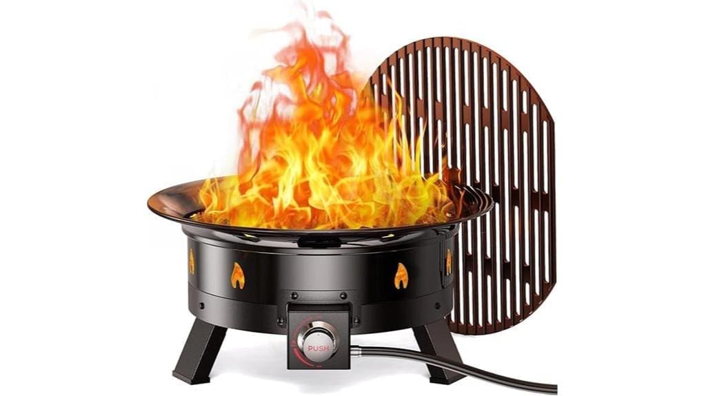 19 inch large propane firepit