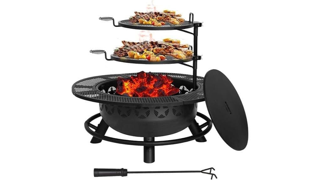 35 inch dual purpose firepit