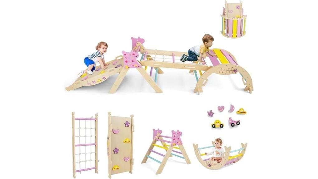 adjustable kids climbing playset