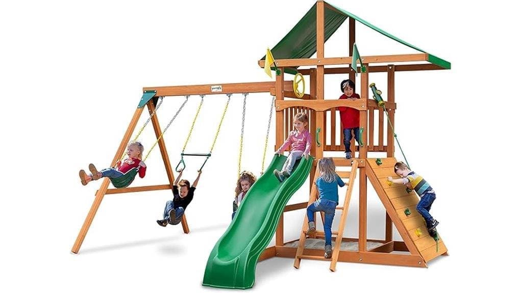 avalon wooden swing set