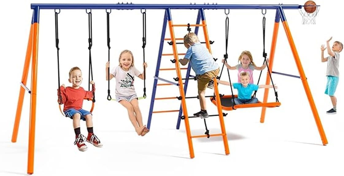 backyard 6 in 1 swing set