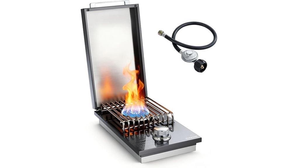 built in single side grill burner