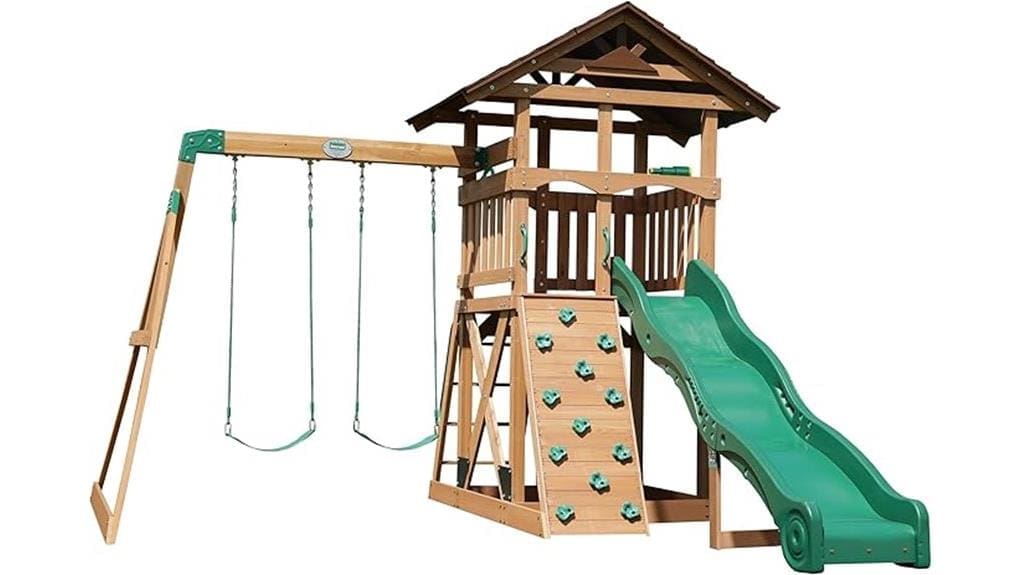 cedar backyard swing set