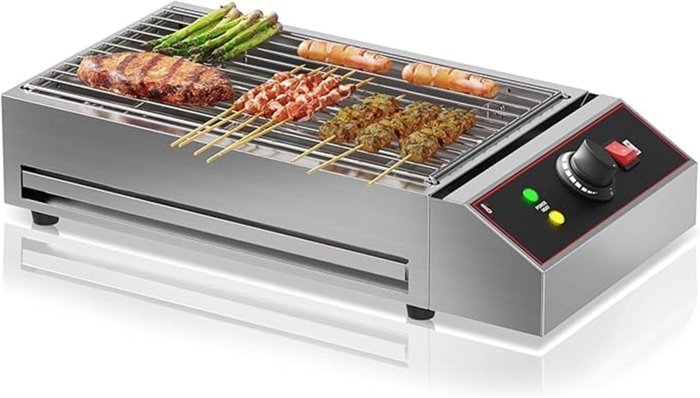 compact nonstick smokeless indoor grill