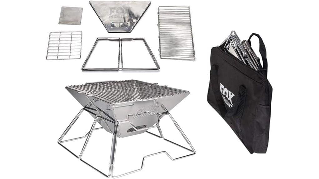 compact portable folding charcoal grill