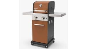 compact two burner copper grill
