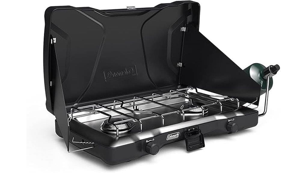 compact two burner propane stove
