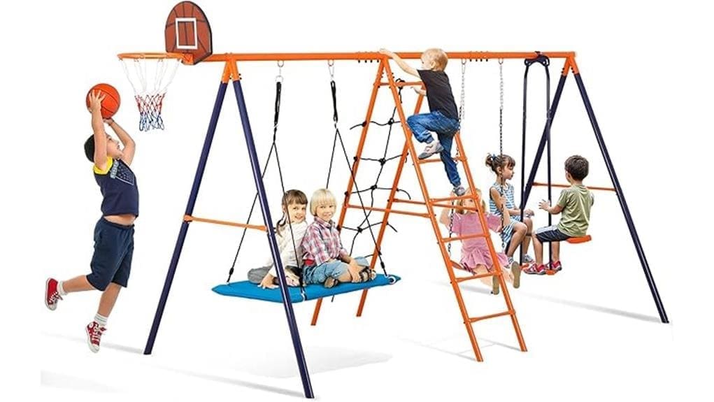 durable kids outdoor swingset