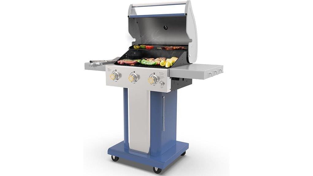 durable three burner propane grill