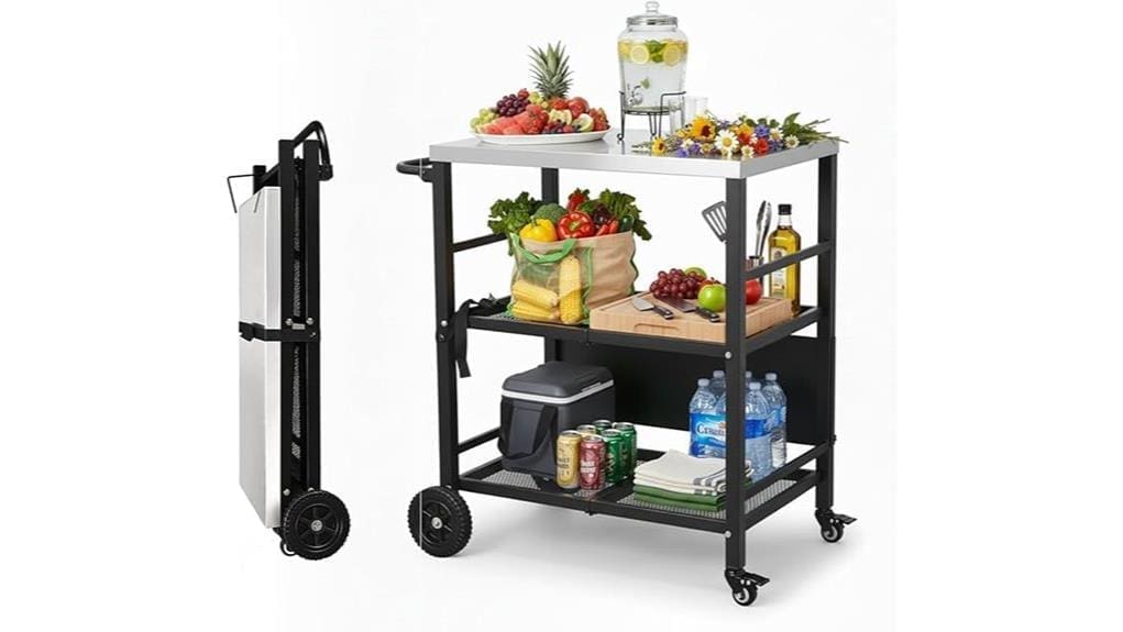 foldable stainless steel grill cart foldable stainless steel grill cart