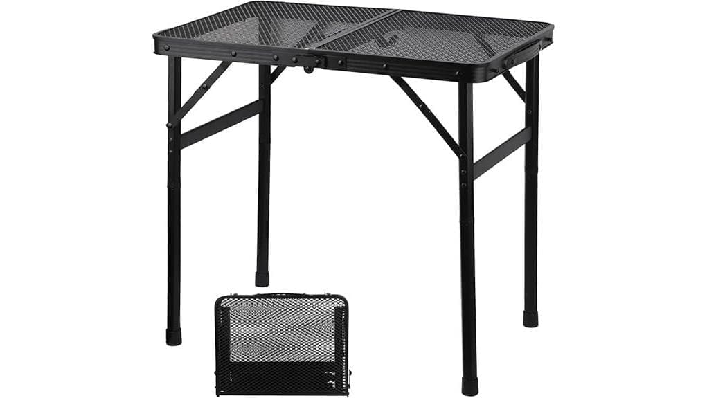 lightweight foldable mesh table