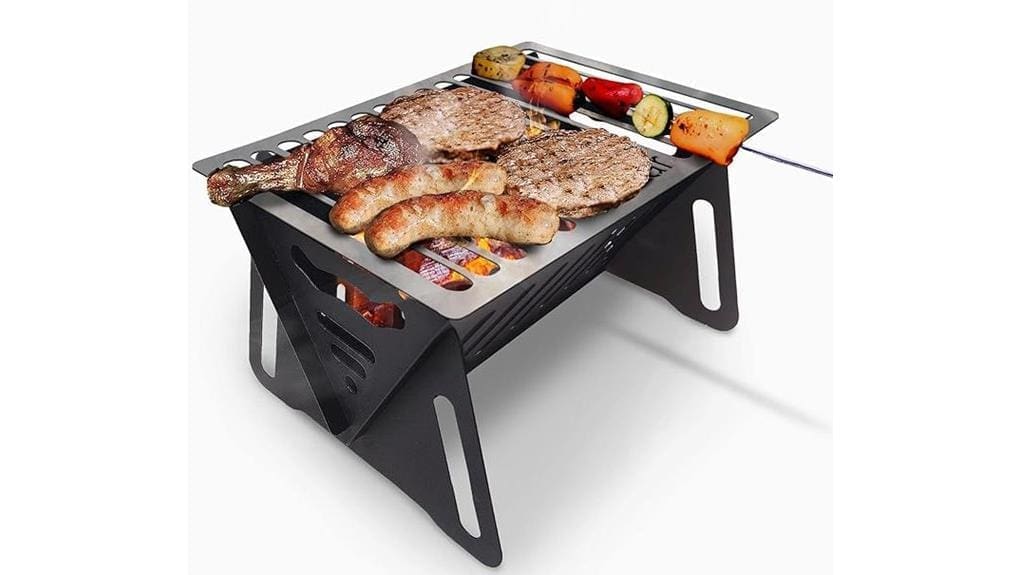 portable compact charcoal smoker grill